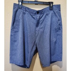 Denali Walk Shorts Mens 34 Blue Chino Stretch Hybrid Zip Pocket Golf Casual